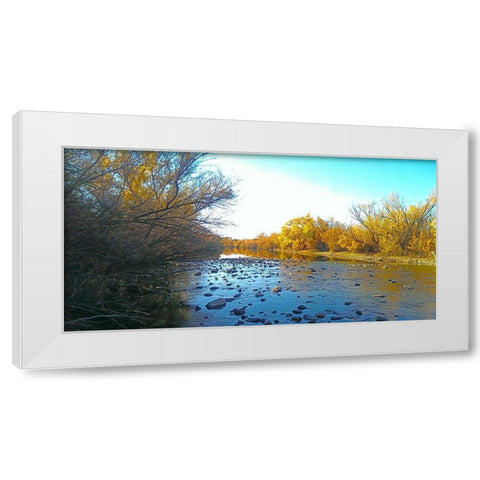 Salt RIver in Fall II White Modern Wood Framed Art Print by Tenoever, William