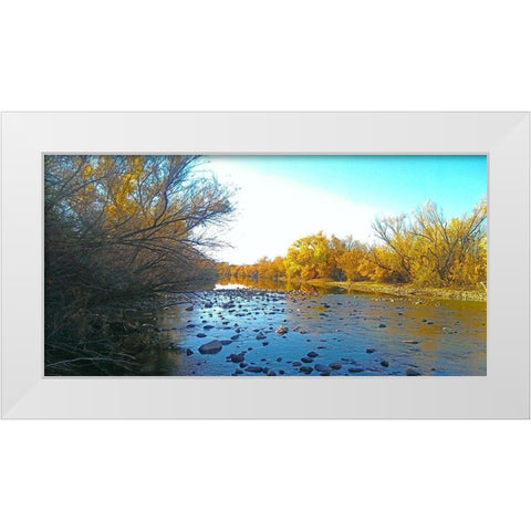 Salt RIver in Fall II White Modern Wood Framed Art Print by Tenoever, William