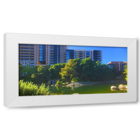 Japanese Friendship Garden V White Modern Wood Framed Art Print by Tenoever, William
