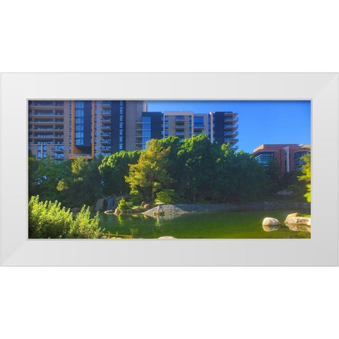 Japanese Friendship Garden V White Modern Wood Framed Art Print by Tenoever, William