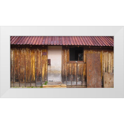 Cabin I White Modern Wood Framed Art Print by Popcorn