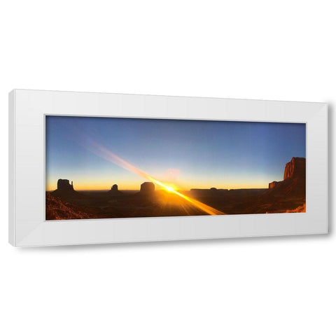 Monument Valley I White Modern Wood Framed Art Print by Popcorn