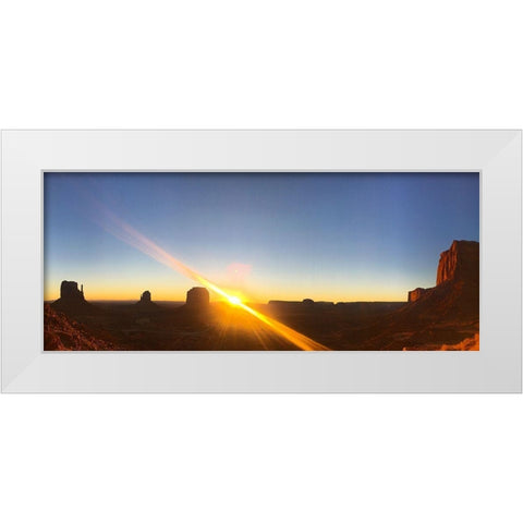Monument Valley I White Modern Wood Framed Art Print by Popcorn