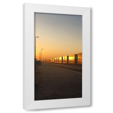 Winslow: La Posada Hotel White Modern Wood Framed Art Print by Popcorn