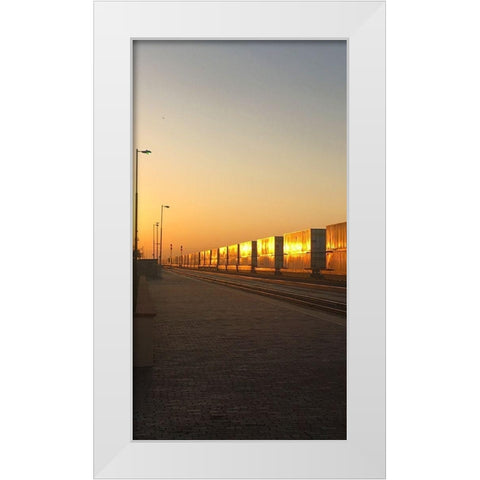 Winslow: La Posada Hotel White Modern Wood Framed Art Print by Popcorn