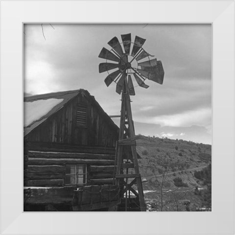 Gold King Mine B-W White Modern Wood Framed Art Print by Popcorn