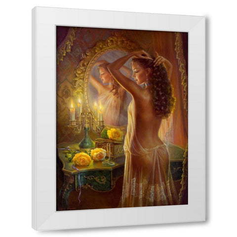Expectation White Modern Wood Framed Art Print by Dandorf, Olga