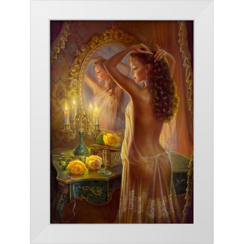 Expectation White Modern Wood Framed Art Print by Dandorf, Olga