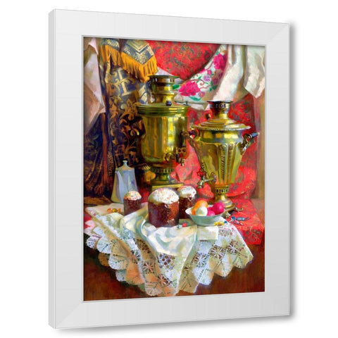 Easter holiday White Modern Wood Framed Art Print by Goryacheva, Svetlana