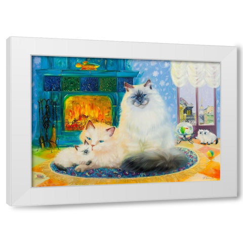 Petersburg evening White Modern Wood Framed Art Print by Kotinova, Galina