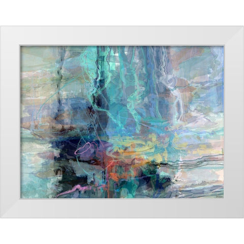Scatter II White Modern Wood Framed Art Print by Tienhaara, Michael