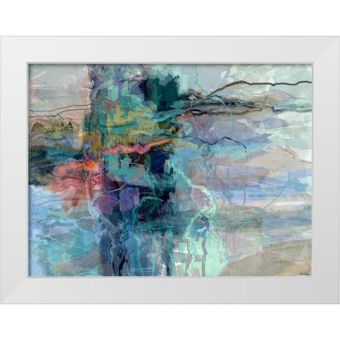 Scatter III White Modern Wood Framed Art Print by Tienhaara, Michael