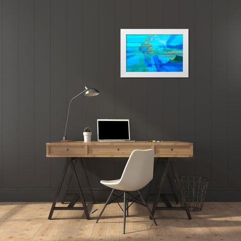 Emanate I White Modern Wood Framed Art Print by Tienhaara, Michael