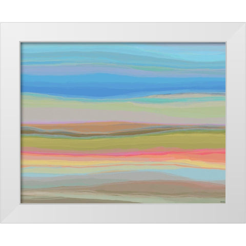 Contours VIII White Modern Wood Framed Art Print by Tienhaara, Michael