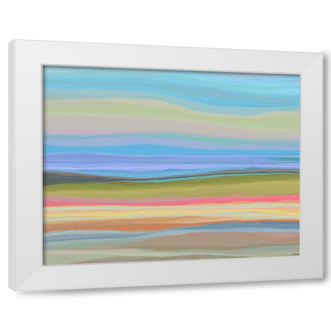 Contours IX White Modern Wood Framed Art Print by Tienhaara, Michael