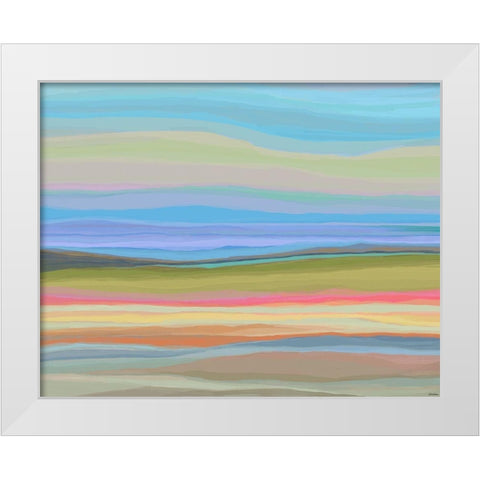 Contours IX White Modern Wood Framed Art Print by Tienhaara, Michael