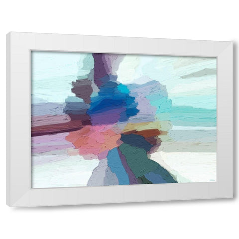 Pulsations I White Modern Wood Framed Art Print by Tienhaara, Michael