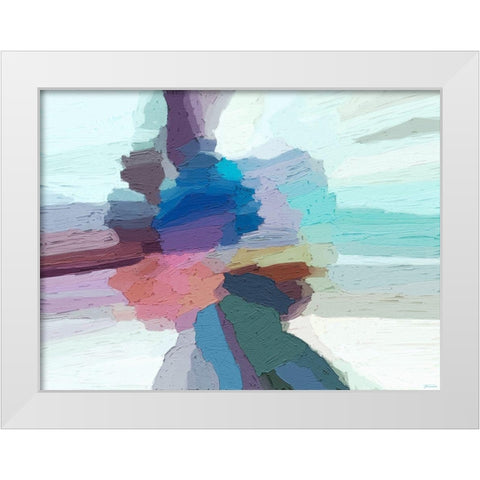 Pulsations I White Modern Wood Framed Art Print by Tienhaara, Michael