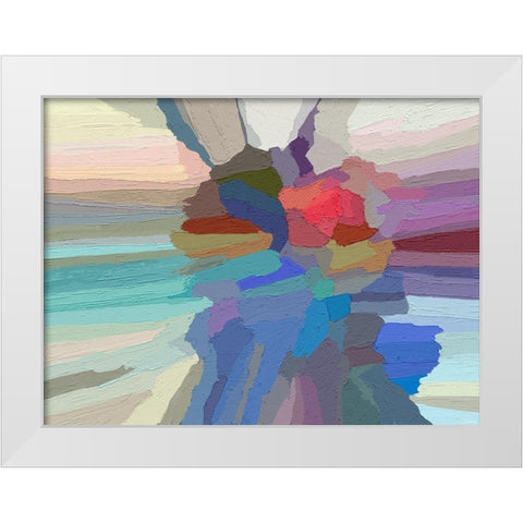Pulsations II White Modern Wood Framed Art Print by Tienhaara, Michael