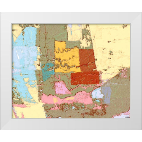 Sherbert I V 6 White Modern Wood Framed Art Print by Tienhaara, Michael