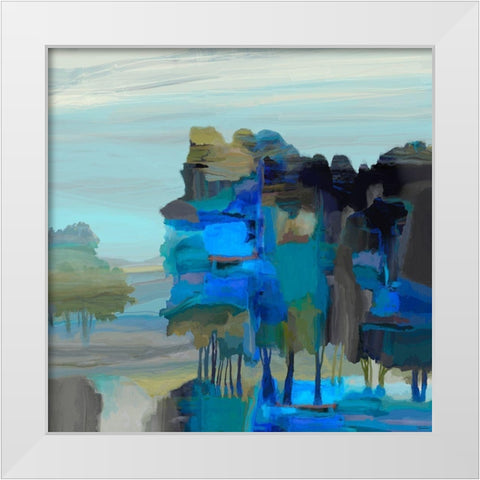 Ridge V White Modern Wood Framed Art Print by Tienhaara, Michael