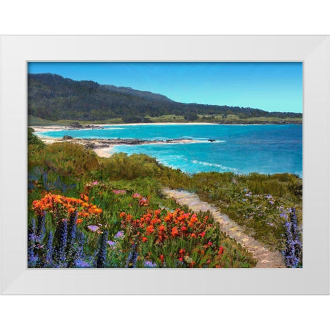 Coastal Inlet I White Modern Wood Framed Art Print by Tienhaara, Michael