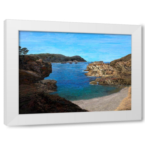 Coastal Inlet II White Modern Wood Framed Art Print by Tienhaara, Michael
