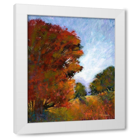 Falls Romance I White Modern Wood Framed Art Print by Tienhaara, Michael