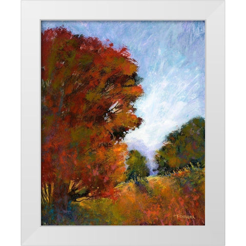 Falls Romance I White Modern Wood Framed Art Print by Tienhaara, Michael