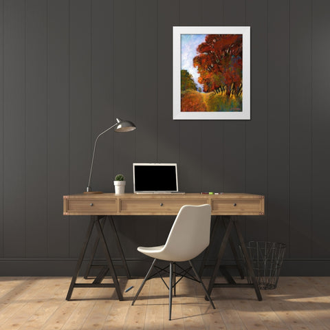 Falls Romance II White Modern Wood Framed Art Print by Tienhaara, Michael