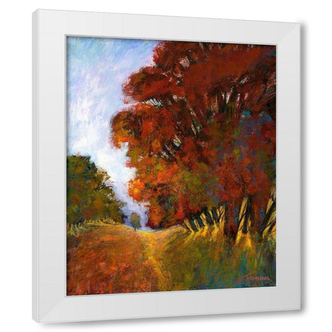 Falls Romance II White Modern Wood Framed Art Print by Tienhaara, Michael