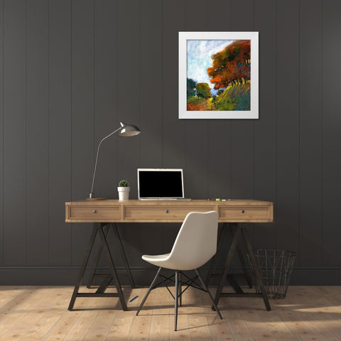 Falls Romance IV White Modern Wood Framed Art Print by Tienhaara, Michael