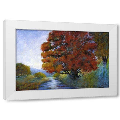 Faraway Brook I White Modern Wood Framed Art Print by Tienhaara, Michael