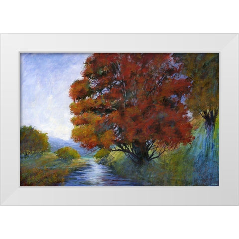 Faraway Brook I White Modern Wood Framed Art Print by Tienhaara, Michael