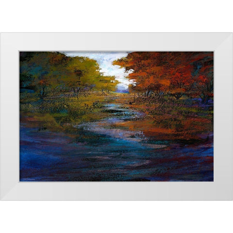 Serene Journey I White Modern Wood Framed Art Print by Tienhaara, Michael