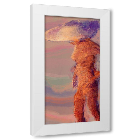 Female Standing I White Modern Wood Framed Art Print by Tienhaara, Michael