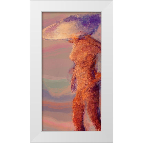 Female Standing I White Modern Wood Framed Art Print by Tienhaara, Michael