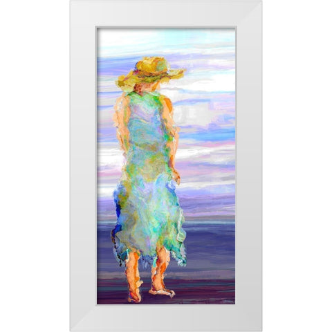 Female Standing II White Modern Wood Framed Art Print by Tienhaara, Michael