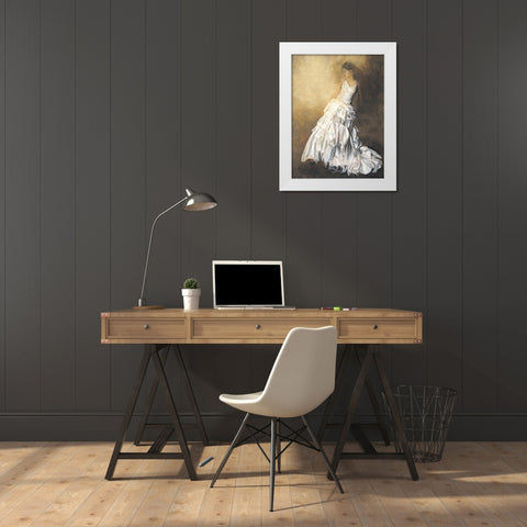 Donna in bianco White Modern Wood Framed Art Print by Bassetti, Andrea