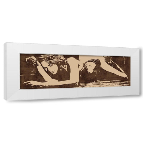Strike a Pose White Modern Wood Framed Art Print by Cooper, Andrew