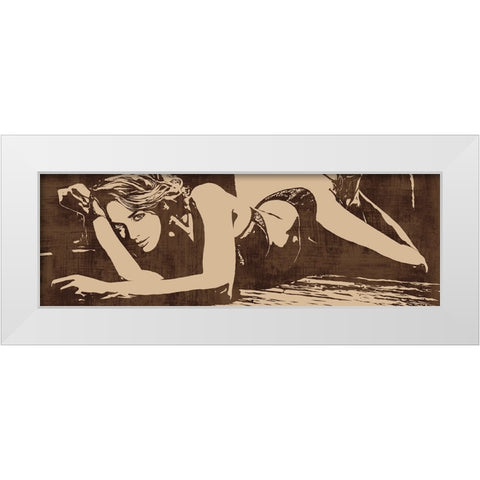 Strike a Pose White Modern Wood Framed Art Print by Cooper, Andrew
