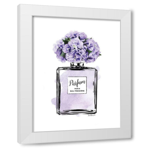 Parfume Purple with Hydrangea White Modern Wood Framed Art Print by Greenwood, Amanda
