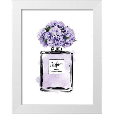 Parfume Purple with Hydrangea White Modern Wood Framed Art Print by Greenwood, Amanda