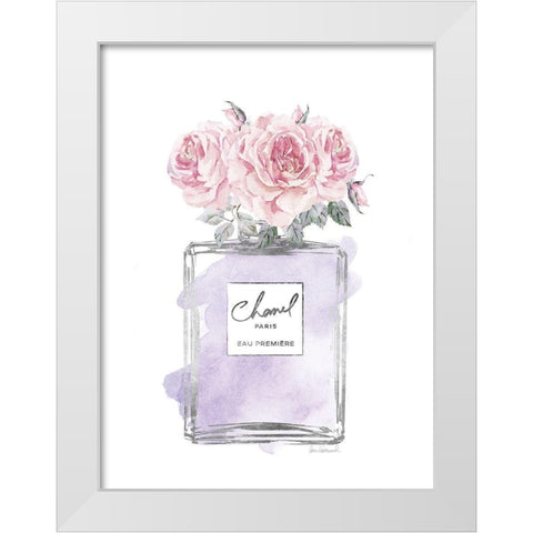Silver Perfume and Flowers VIII White Modern Wood Framed Art Print by Greenwood, Amanda