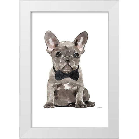 Frenchie IV White Modern Wood Framed Art Print by Greenwood, Amanda