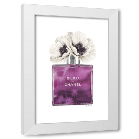 Purple Cologne with Poppy White Modern Wood Framed Art Print by Greenwood, Amanda