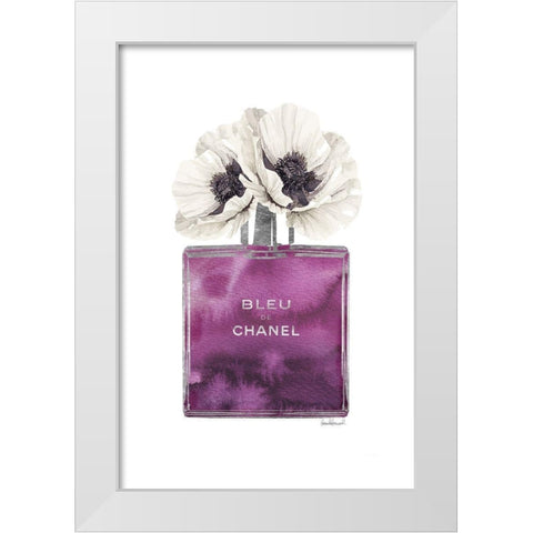 Purple Cologne with Poppy White Modern Wood Framed Art Print by Greenwood, Amanda
