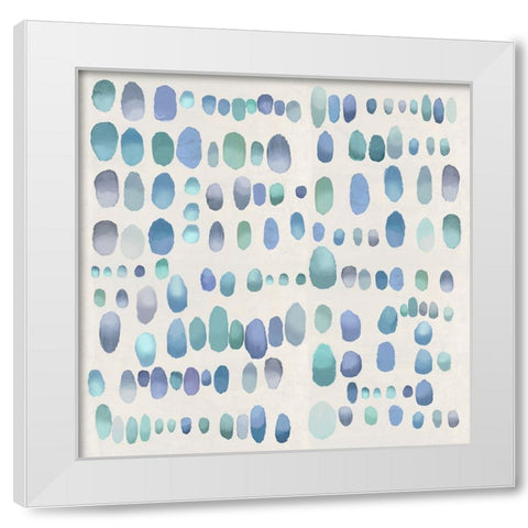 Playful Green and Purple I White Modern Wood Framed Art Print by Perry, Angela