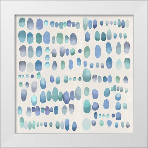 Playful Green and Purple I White Modern Wood Framed Art Print by Perry, Angela
