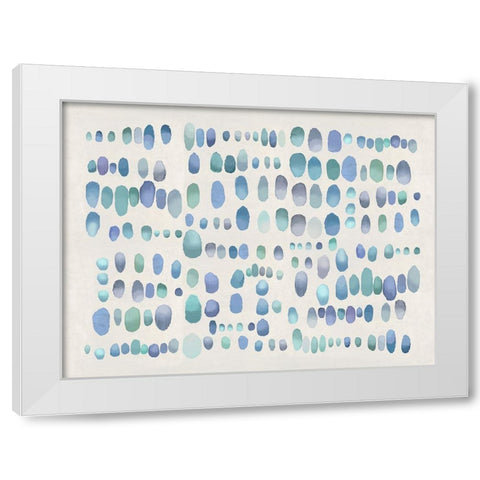 Playful Green and Purple III White Modern Wood Framed Art Print by Perry, Angela